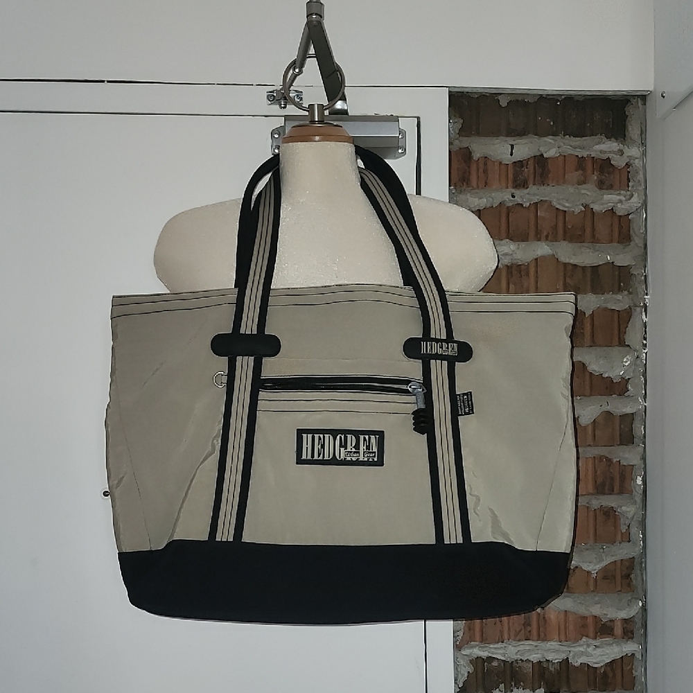 Hedgren Black and Tan Women's Huge Tote Bag